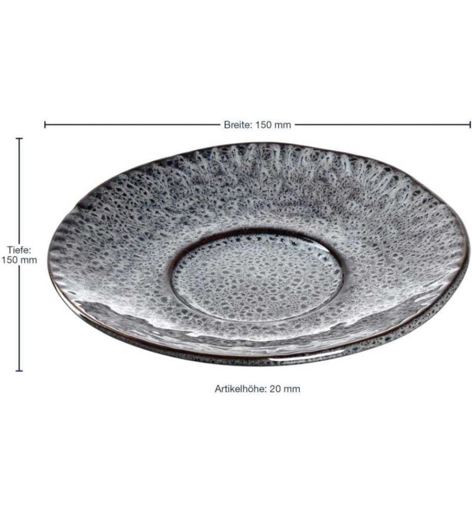 4er-Set Untertassen Ø 15 cm - Anthrazit