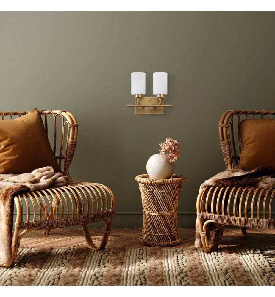 Wandleuchte aus Metall und Glas - Gold