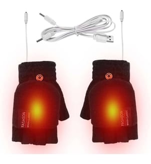 Gants Chauffants Tricotés - Noir