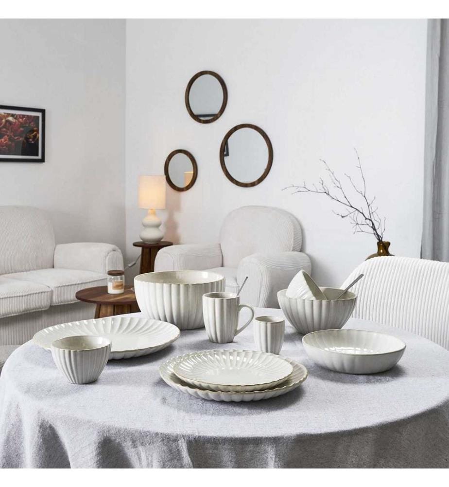 Set of 6 20 cm soup plates - Beige