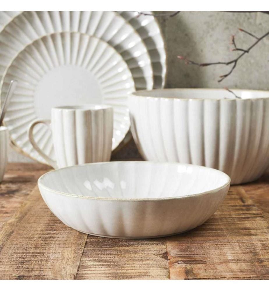 Set of 6 20 cm soup plates - Beige