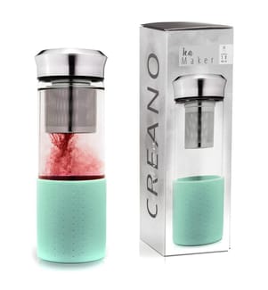 Teeflasche aus Glas mit Infusor 400 ml - Türkis