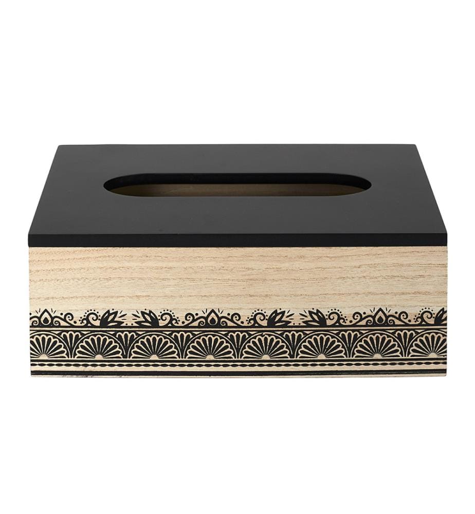 Taschentuchbox - Schwarz und Beige