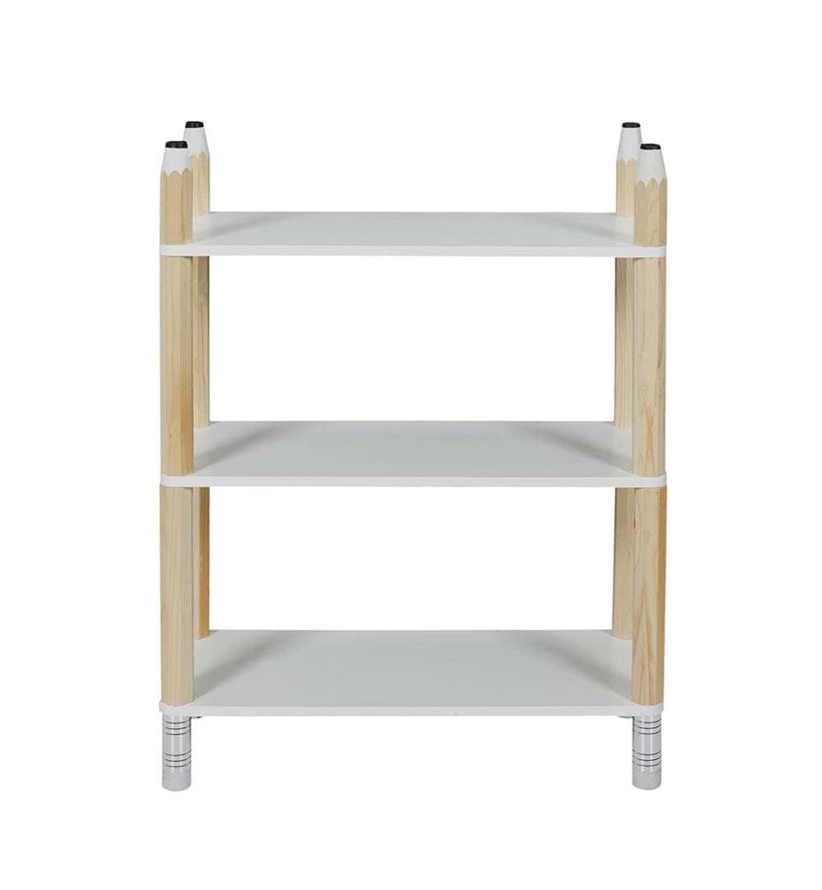 Regal 3 Ebenen - Weiss und Braun