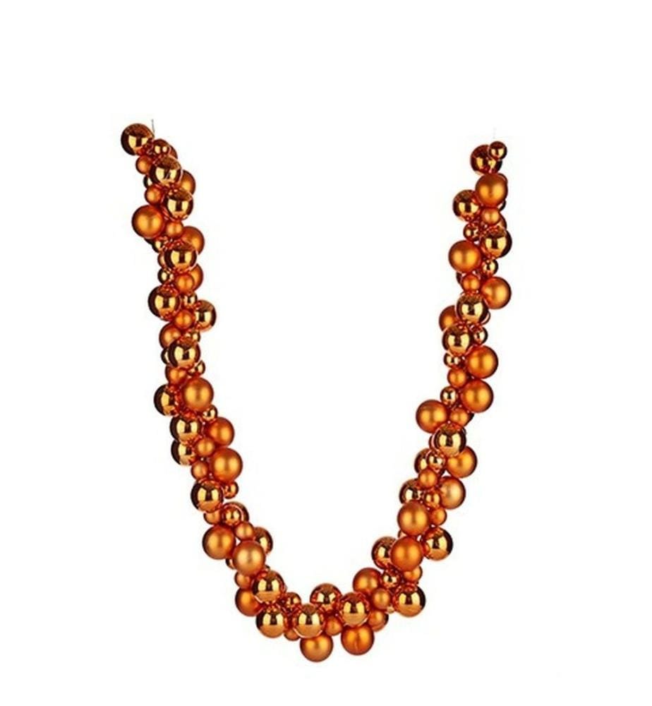 Lot de 6 Guirlandes Boules de Noël - Orange