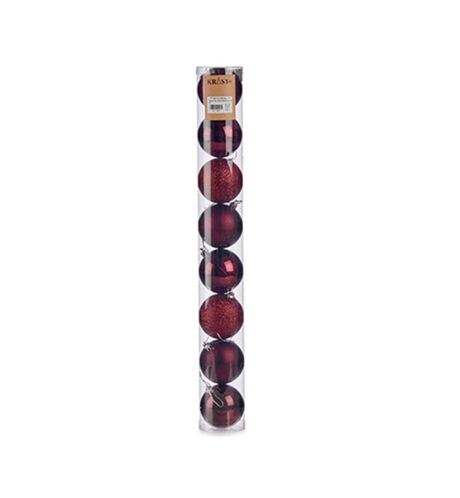 Lot de 24 Boules de Noël 7 cm - Violet