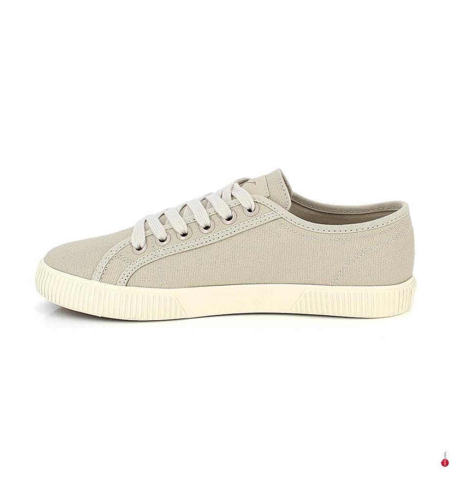 Sneakers aus Canvas mit flachem Profil - Ecru