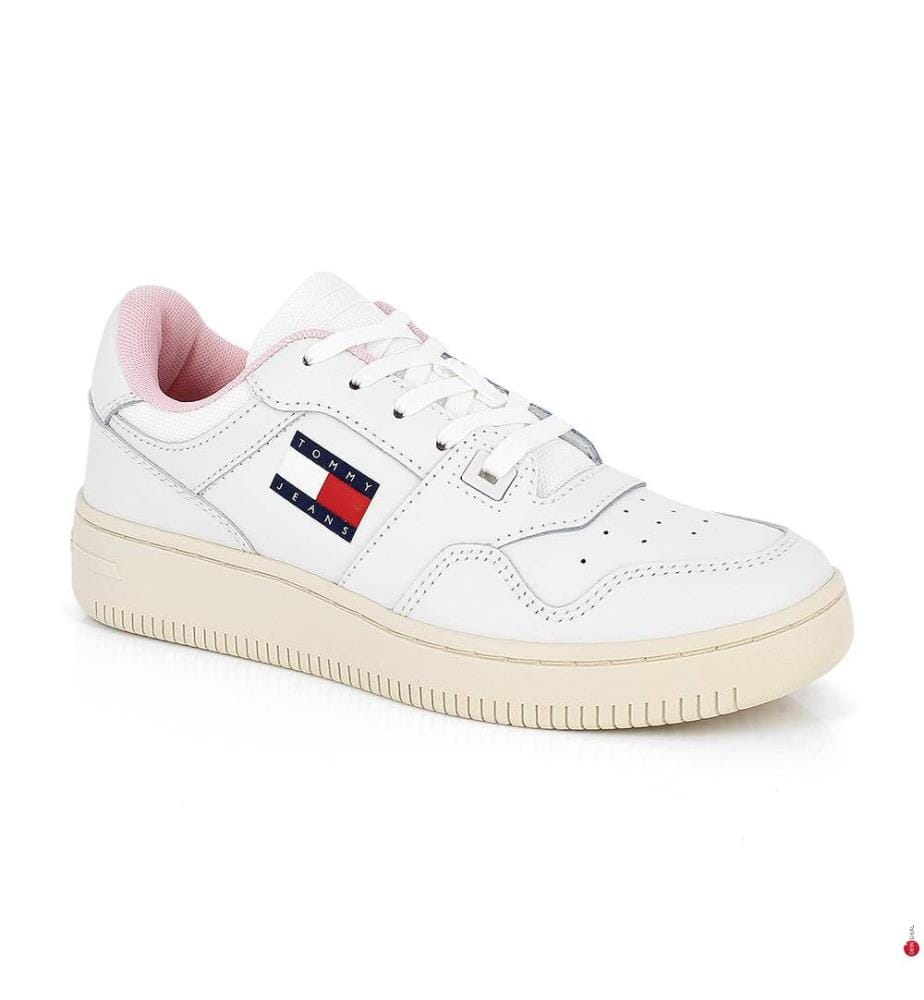 Retro Tennis Sneakers - Weiss und Pink