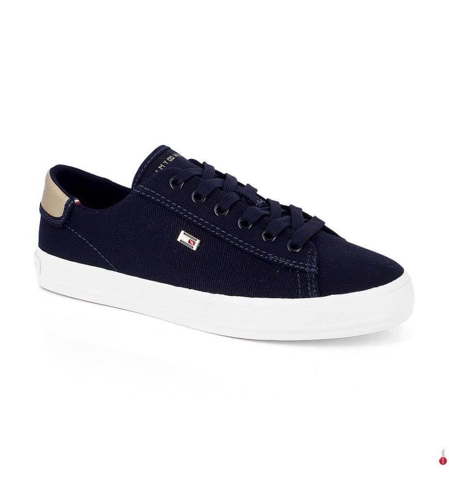 Sneakers aus Leinen - Marine