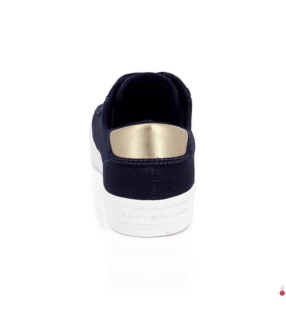 Sneakers aus Leinen - Marine