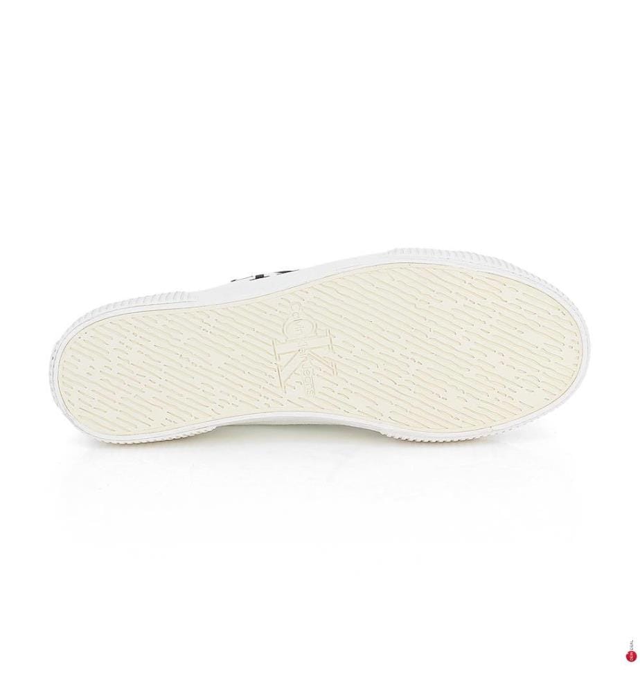 Sneakers aus Canvas mit flachem Profil - Weiss