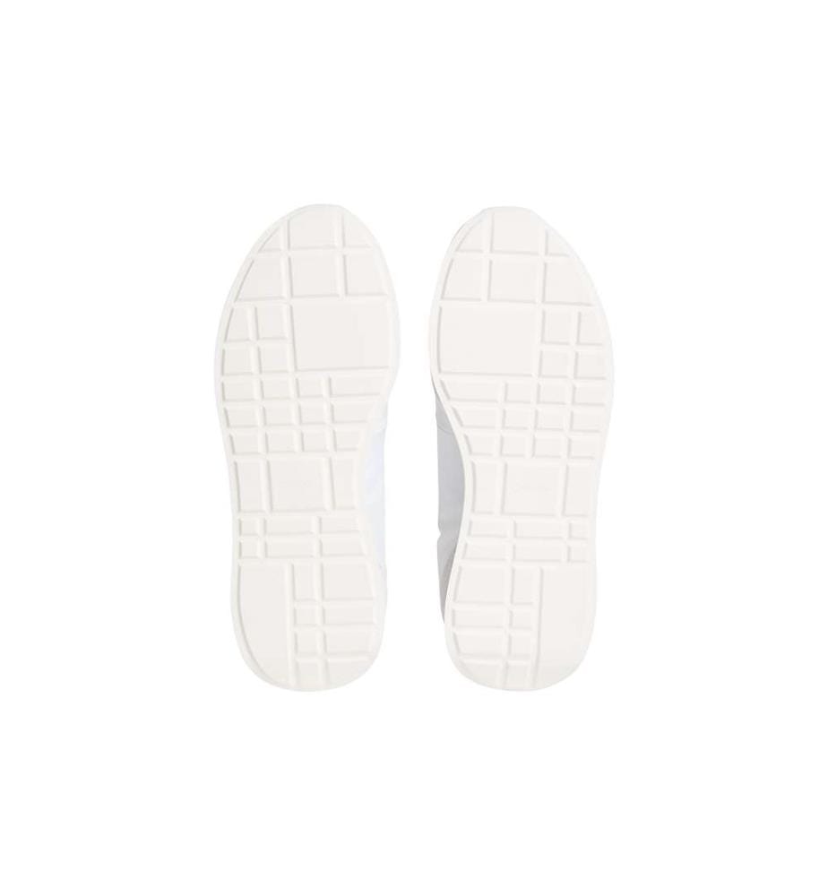 Baskets Mono-Chaussette Brodées Cuir - bright white/black/marshmallow
