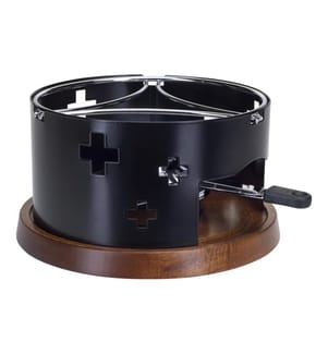 NOUVEL - Réchaud à fondue Croix CH Noir