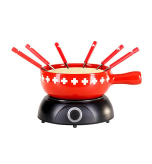 NOUVEL - Service à fondue au fromage CH Band 8 Pièce/s, Rouge