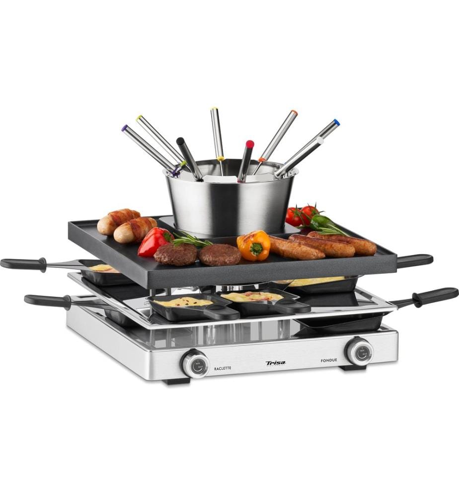 TRISA - Combinaison pour raclette Fondue Fusion 8 personnes