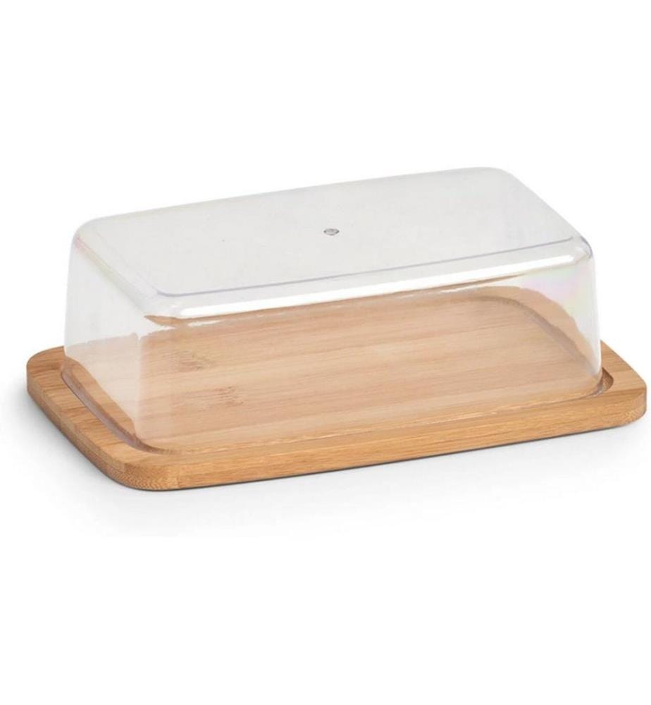 ZELLER - Present Beurrier 19 x 12.5 x 6 cm, bambou / plastique