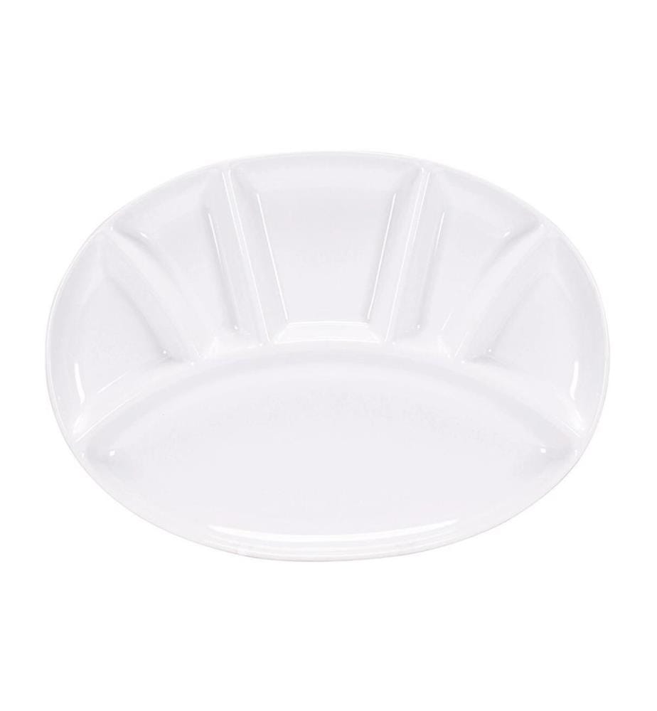 KADASTAR - Assiette à fondue ovale Blanc