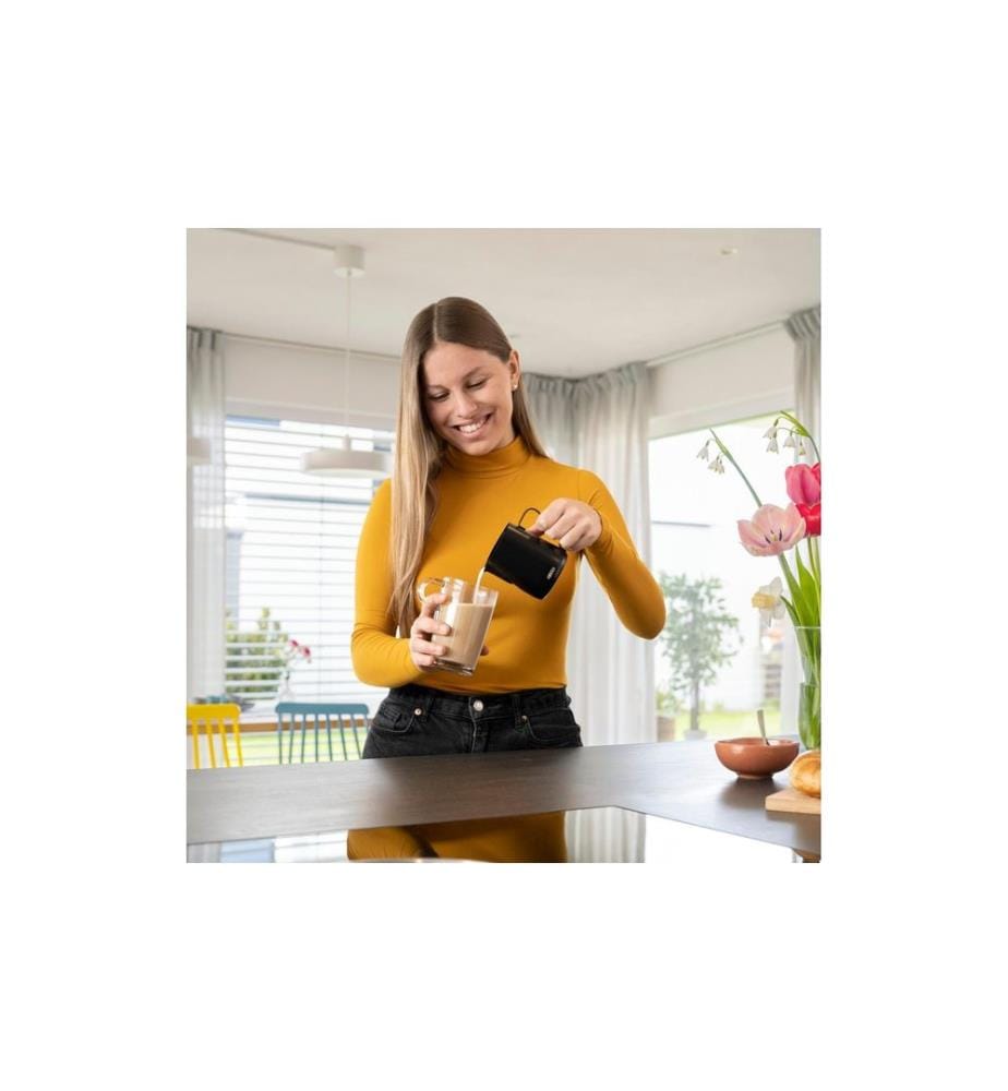 XAVAX - Crémier Barista, 350 ml, acier inoxydable, noir mat