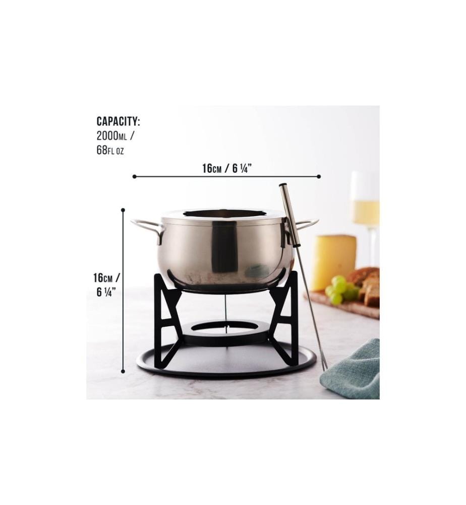 Oak & Steel - Service à fondue au chocolat 11 Pièce/s, Argenté