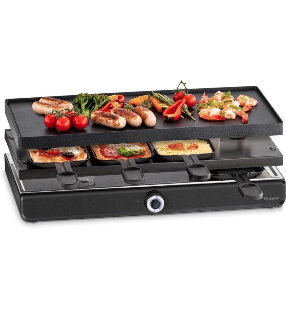 TRISA - Grill à raclette Pizza per Tutti Noir