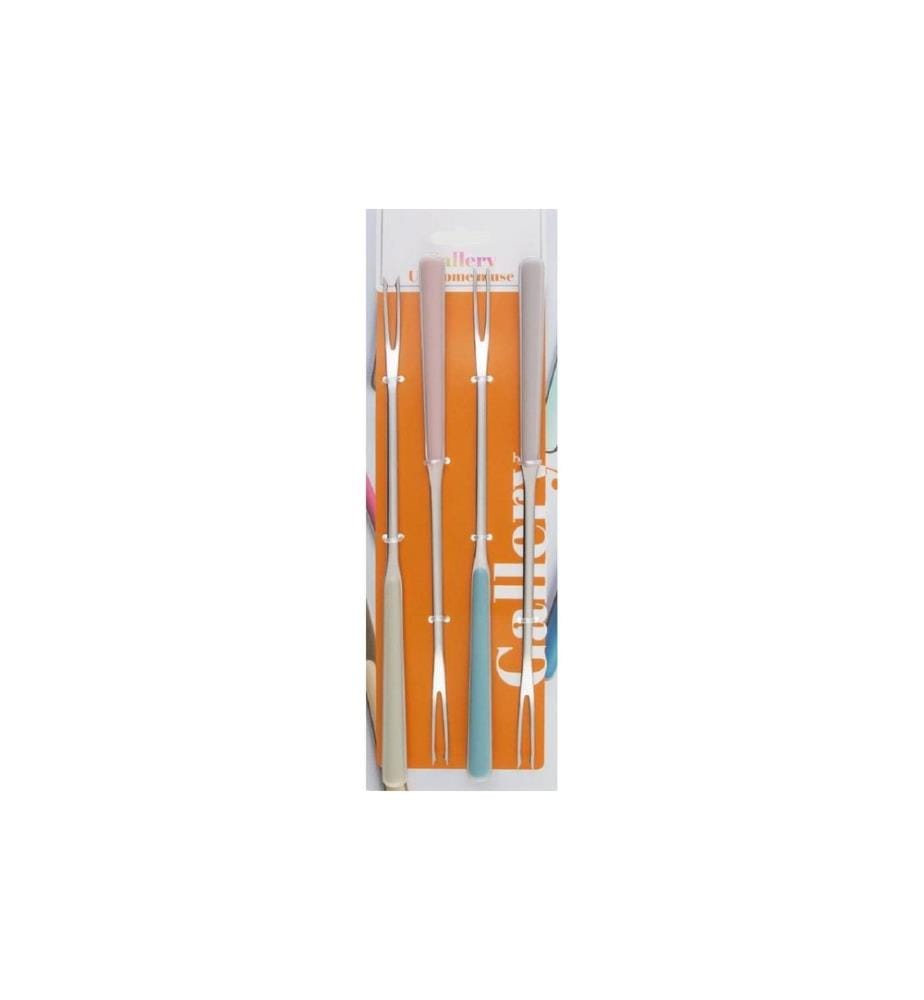 Sola - Set de couverts à fondue à la viande Gallery, Mélange de pastels, 4 pcs.