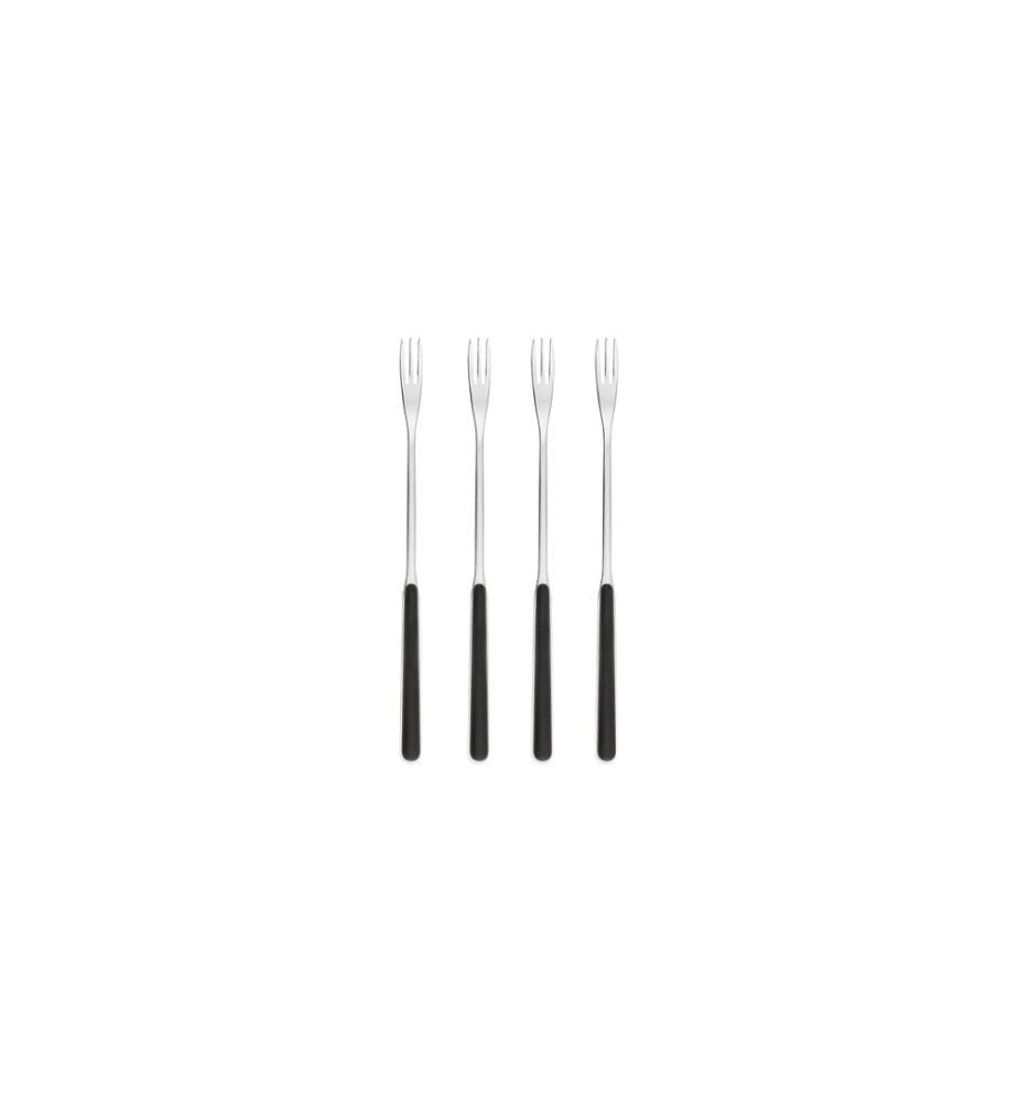 Sola - Fourchette à fondue au fromage Gallery, Manche mat / Black, 4 pièces