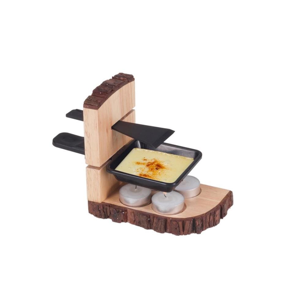 NOUVEL - Teelicht-Raclette NOUVEL - Raclette Single Wood Braun