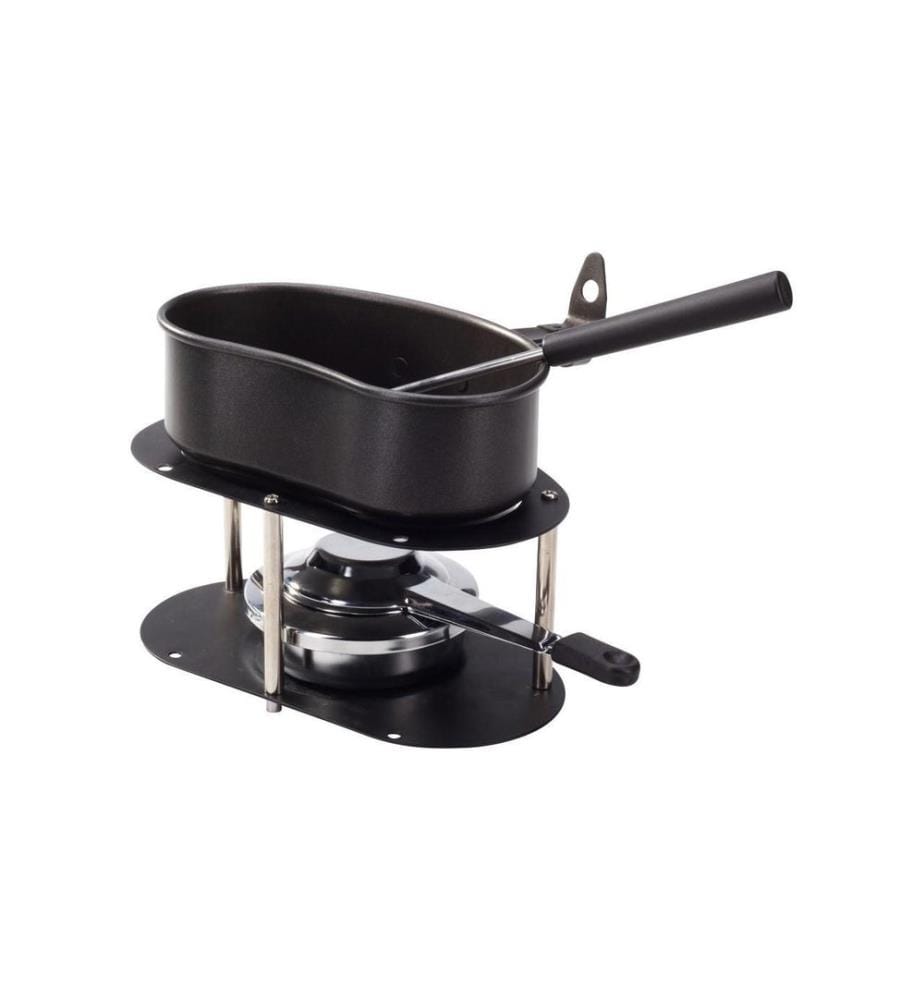 NOUVEL - Käsefondue-Set Gamelle 4 Teile, Schwarz