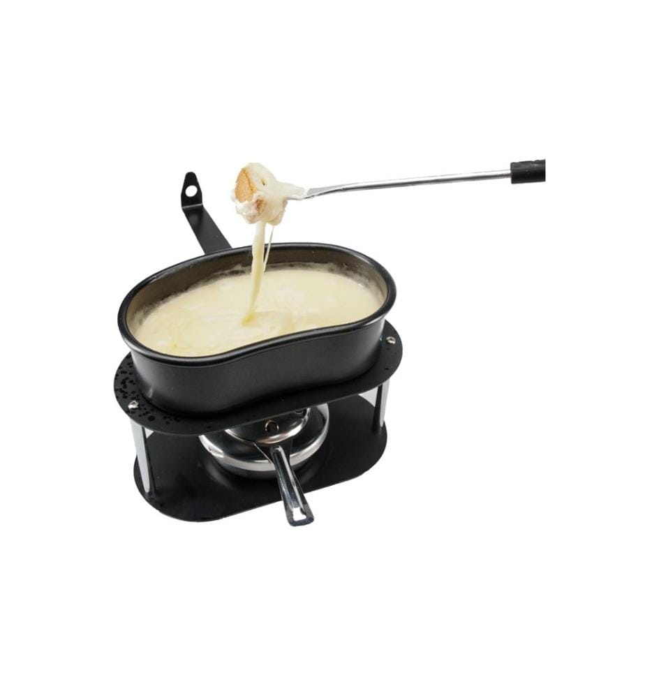 NOUVEL - Käsefondue-Set Gamelle 4 Teile, Schwarz