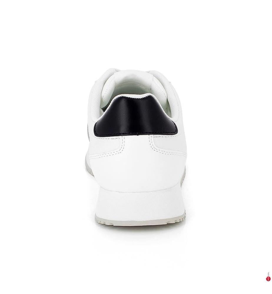 Leder-Sneakers Runner Laceup - Weiss