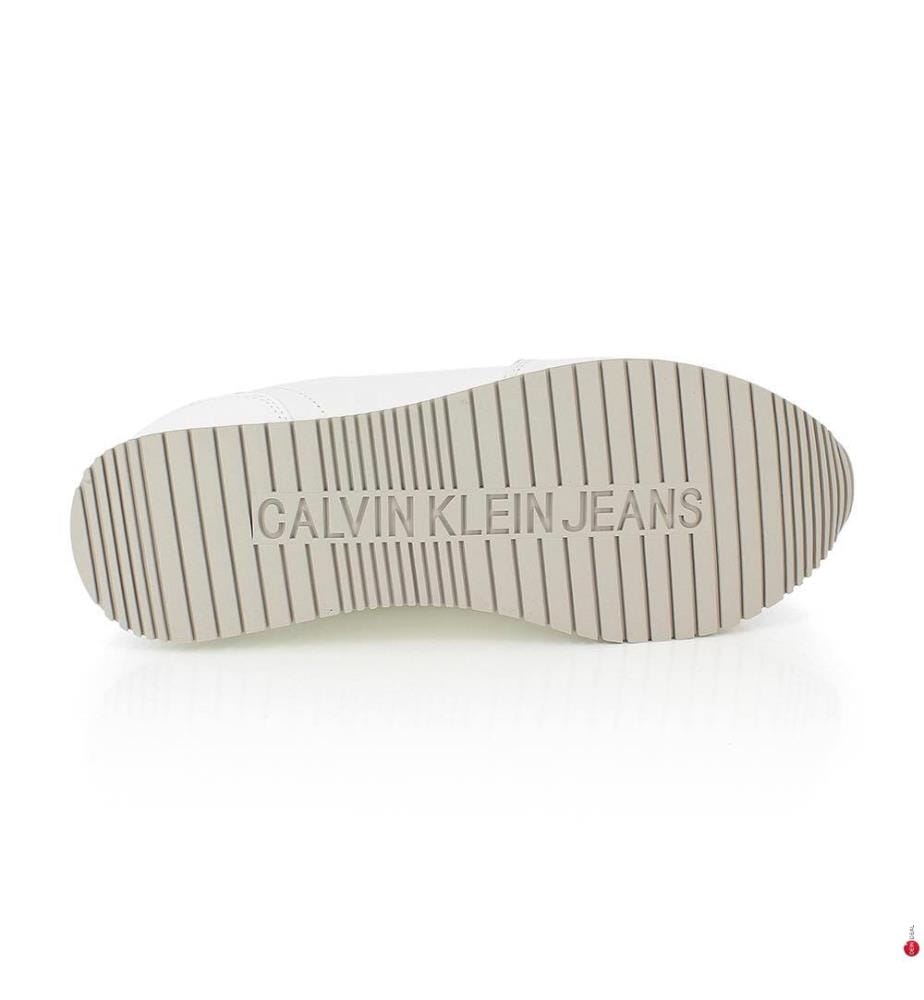 Leder-Sneakers Runner Laceup - Weiss