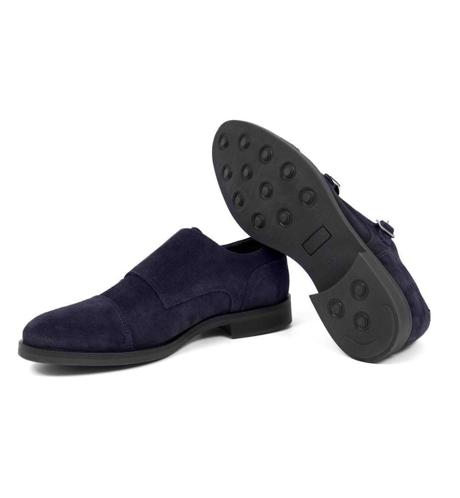 Monkstrap aus Wildleder – Blau