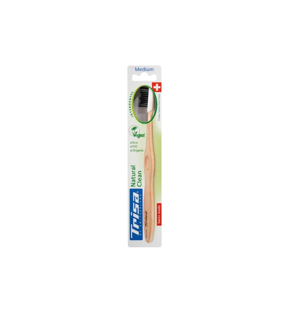 TRISA - Handzahnbürste Natural Clean Medium assortiert