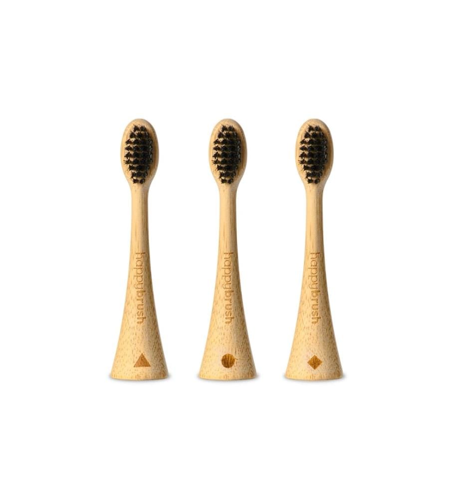 happybrush - Zahnbürstenkopf Bambus V3 3 Stück