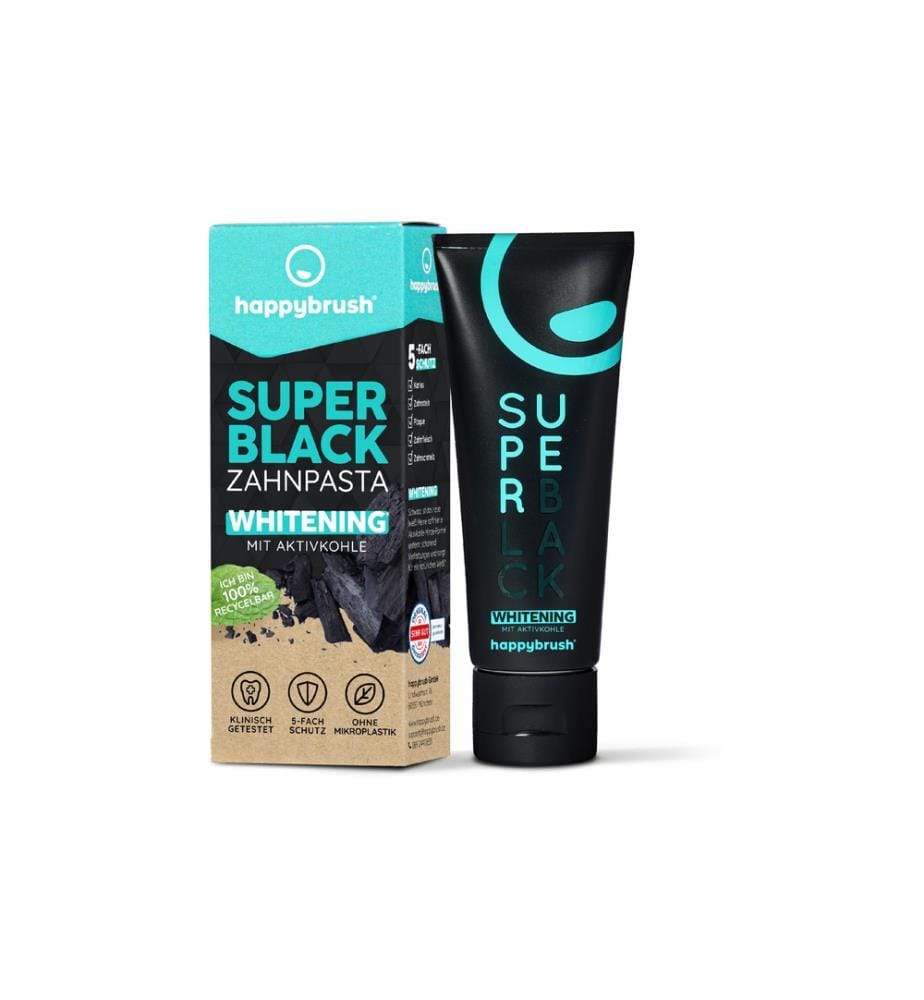 happybrush - Zahnpasta SuperBlack 75 ml