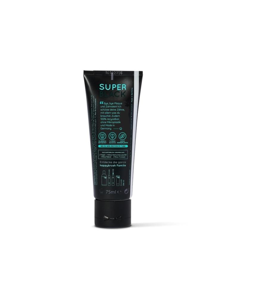 happybrush - Zahnpasta SuperBlack 75 ml
