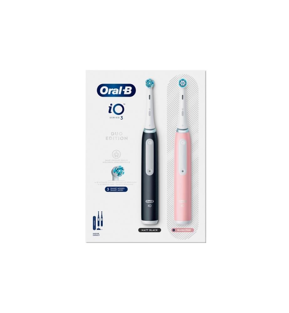 Oral-B Brosse à dents rotative iO Series 3n Duo Matt Black/Blush Pink
