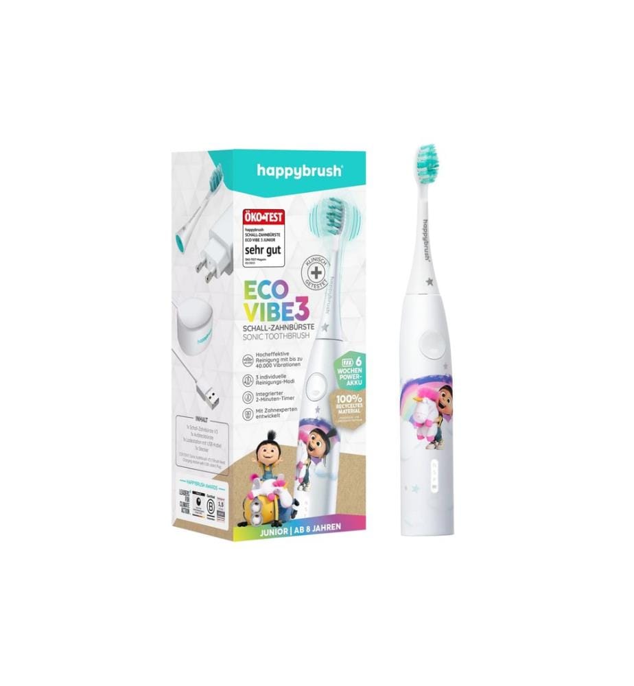 happybrush - Schallzahnbürste StarterKit Eco Vibe V3 Agnes Weiss
