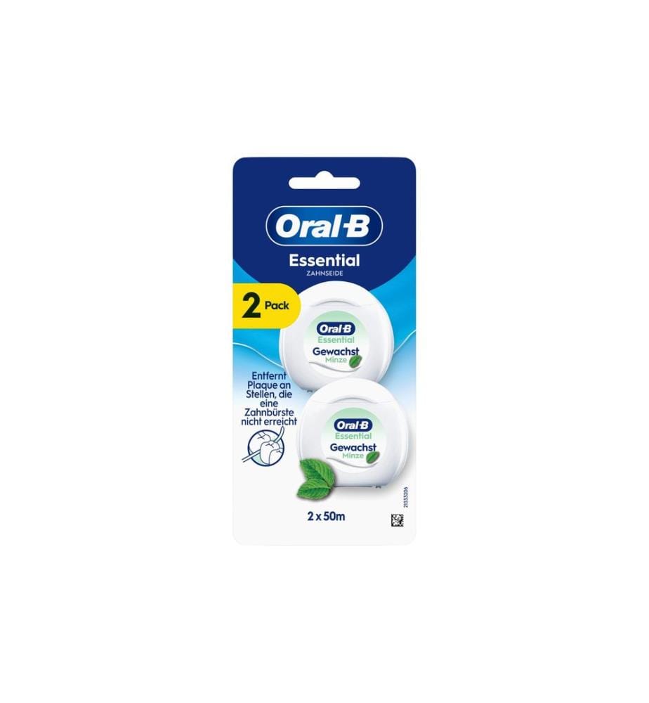 Oral-B Zahnseide Essential Floss gewachst und Minzgeschmack 2 x 50m