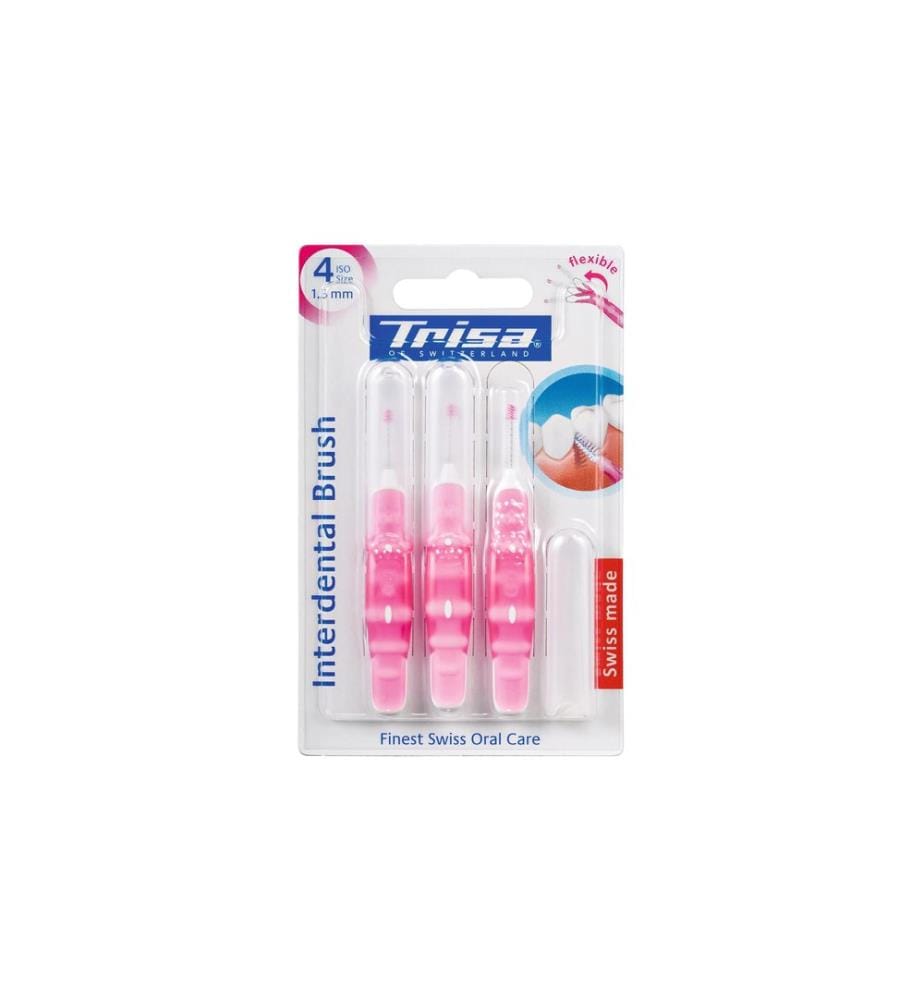 TRISA - Brosses interdentaires ISO4 1.3 mm Rose 3 pièces