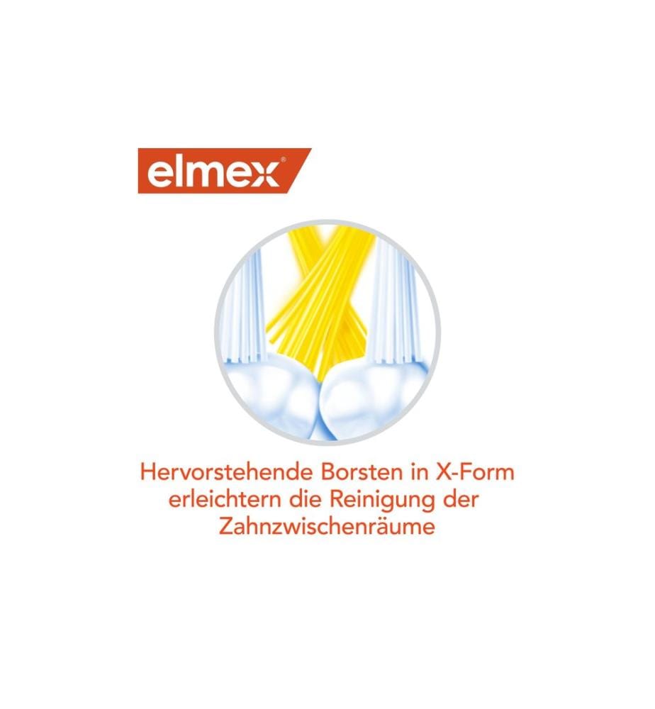 elmex - Brosse à dents manuelle Junior 6-12 ans souple