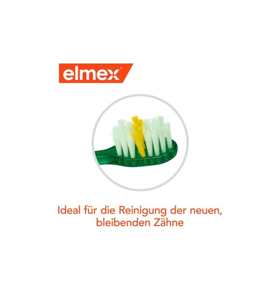 elmex - Brosse à dents manuelle Junior 6-12 ans souple