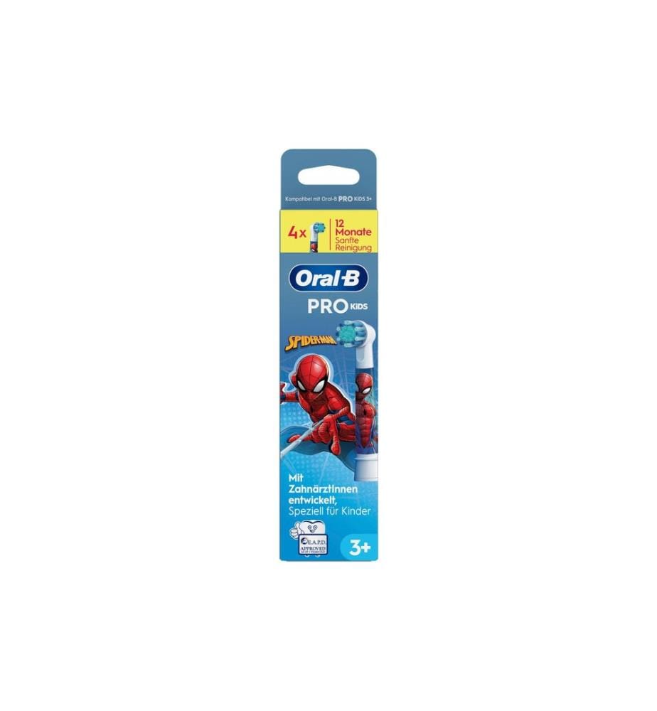 Oral-B Tête de brosse à dents Kids Spiderman 4 pièces