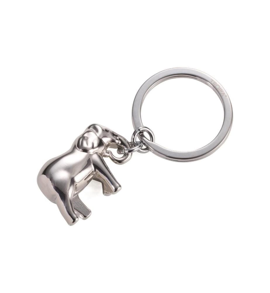 TROIKA - Schlüsselanhänger Elefant Glänzend/Grau