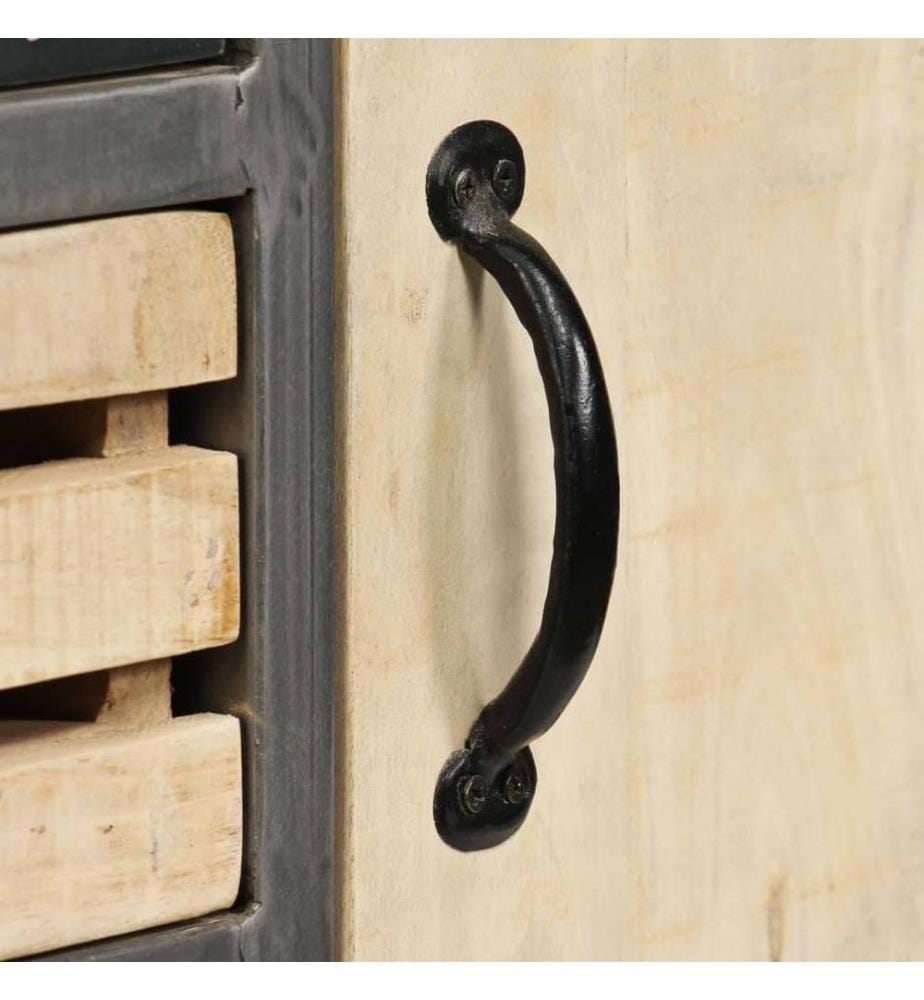 Buffet Bois de manguier massif et acier 65 x 33 x 76 cm
