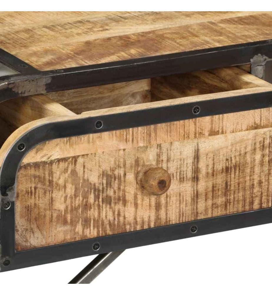 Buffet 120 x 30 x 75 cm Bois de manguier massif
