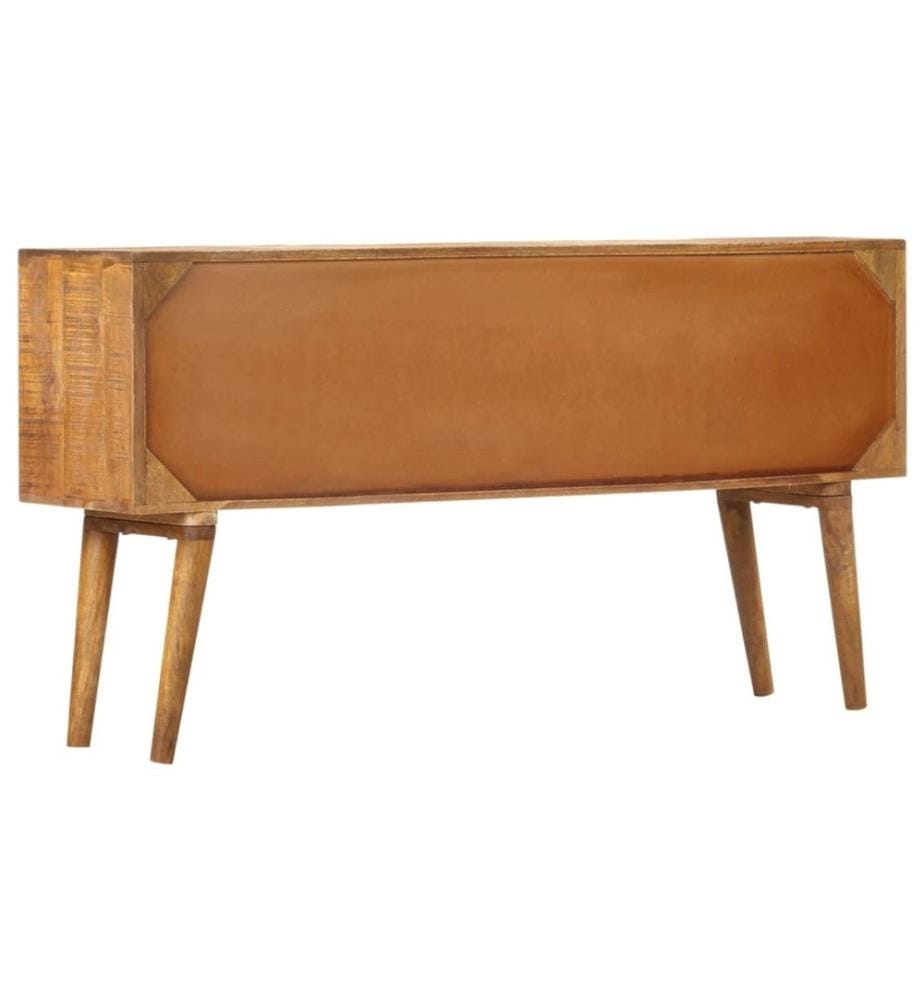 Sideboard mit Druckmuster 130×30×70 cm Massivholz Mango