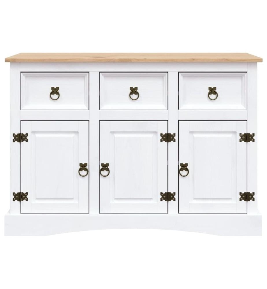 Buffet Gamme Corona Pin massif mexicain Blanc 132x43x78 cm