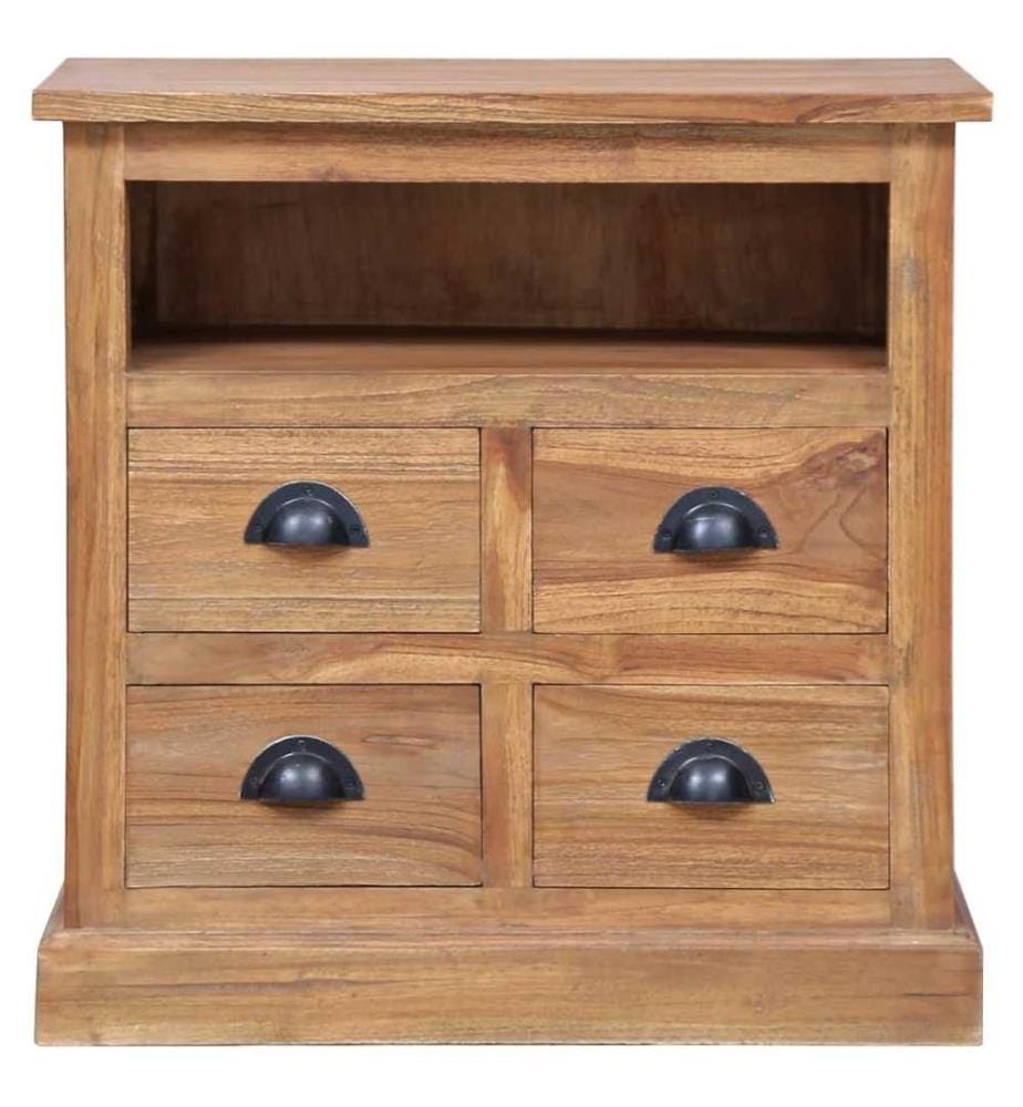 Beistellschrank 60 x 30 x 60 cm Massivholz Teak