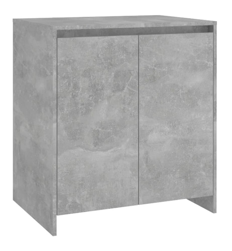 Buffets 2 pcs Gris béton Bois d'ingénierie
